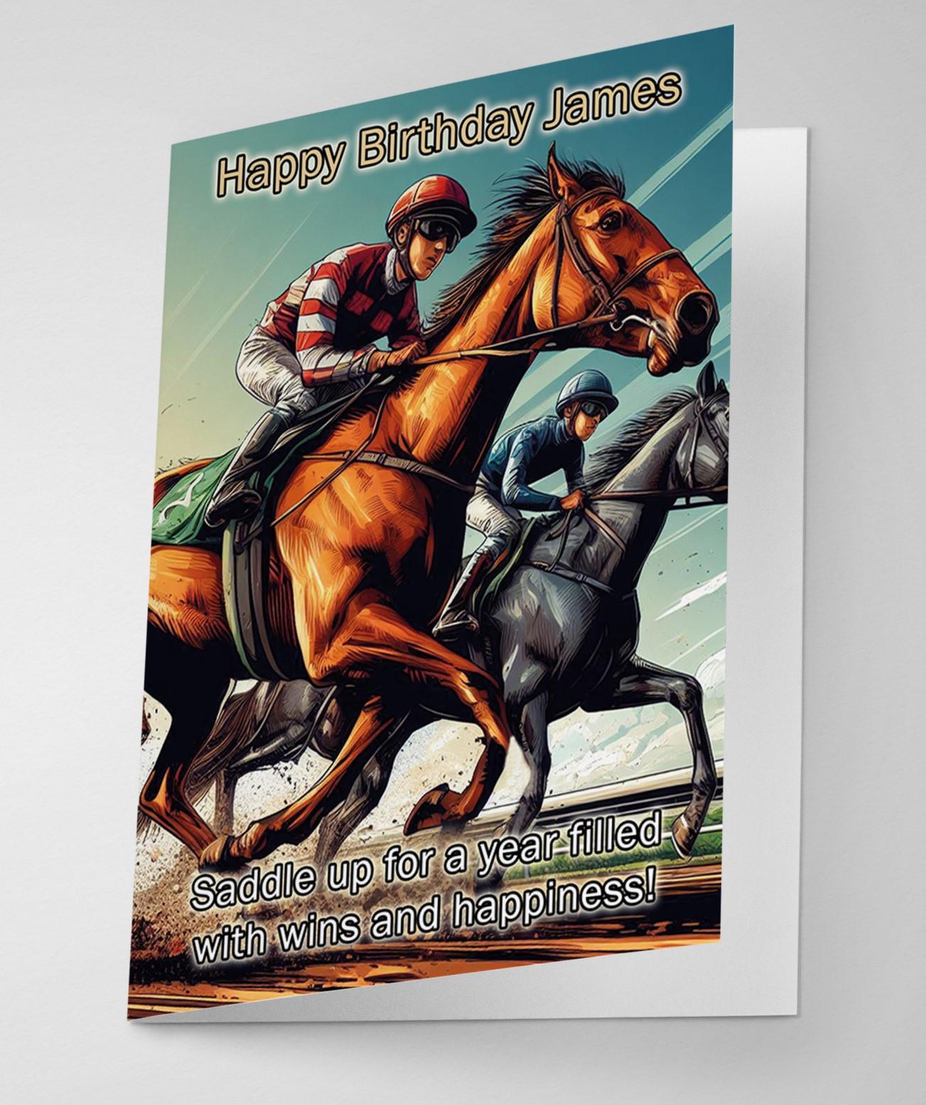 Personalised Horse Racing Card