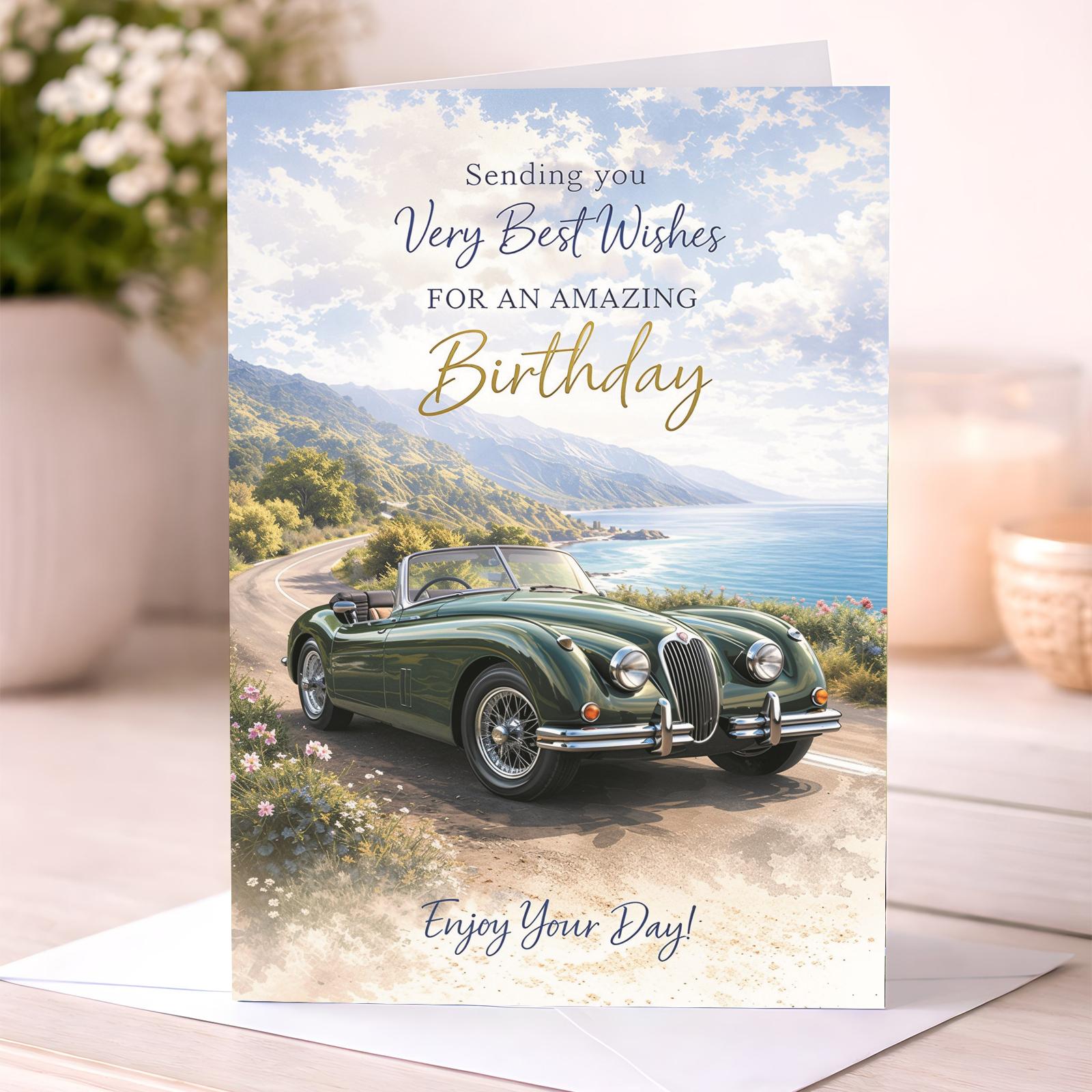 Birthday Card for Him or Her – Classic Car Design
