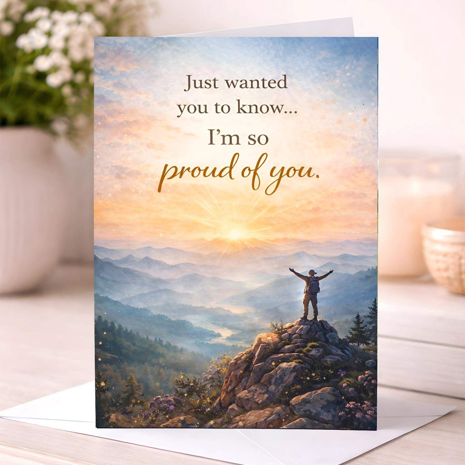 Proud of You Card A5 Inspirational Congratulations Well Done Achievement Card – personalised greeting card